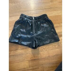 Bar III faux leather high waisted shorts S
